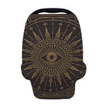 Sun All Seeing Eye Print Baby Seat Cover