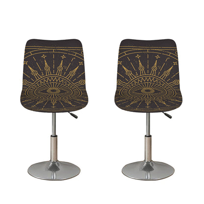 Sun All Seeing Eye Print Bar Stool Covers
