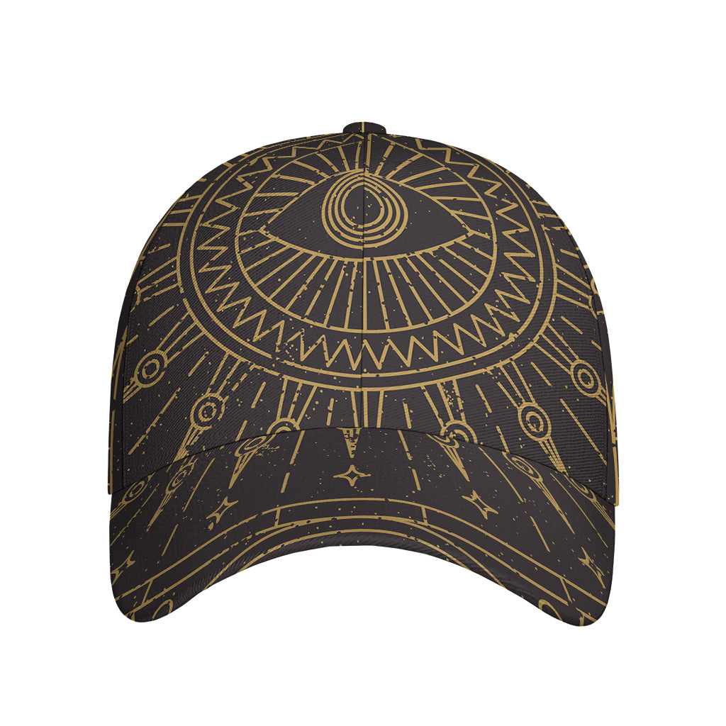 Sun All Seeing Eye Print Baseball Cap