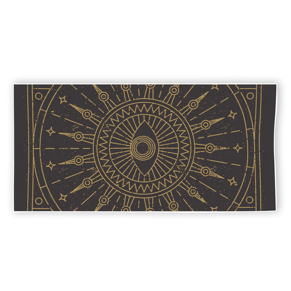 Sun All Seeing Eye Print Beach Towel