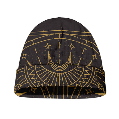 Sun All Seeing Eye Print Beanie