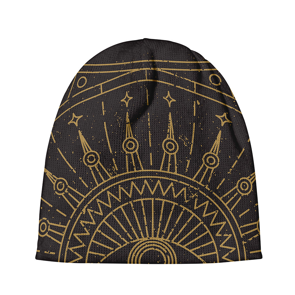 Sun All Seeing Eye Print Beanie