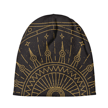 Sun All Seeing Eye Print Beanie