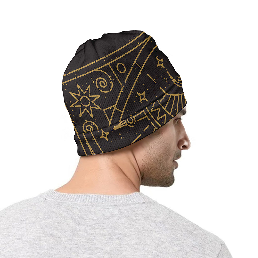 Sun All Seeing Eye Print Beanie