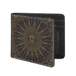 Sun All Seeing Eye Print Bifold Wallet