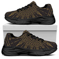 Sun All Seeing Eye Print Black Chunky Shoes