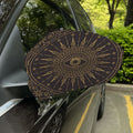 Sun All Seeing Eye Print Car Side Mirror Covers