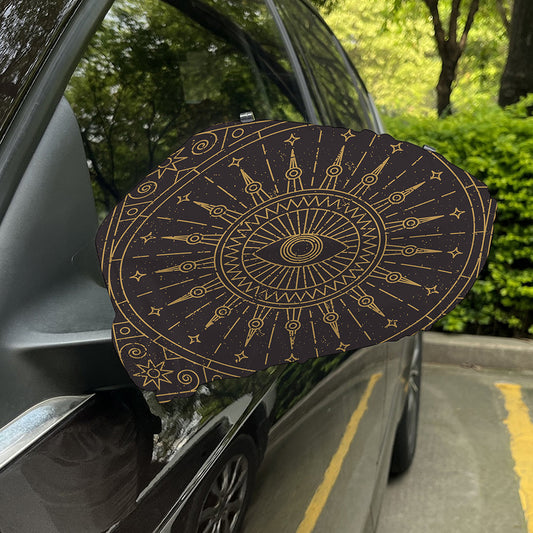 Sun All Seeing Eye Print Car Side Mirror Covers