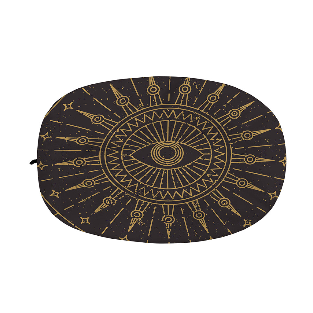 Sun All Seeing Eye Print Car Side Mirror Covers