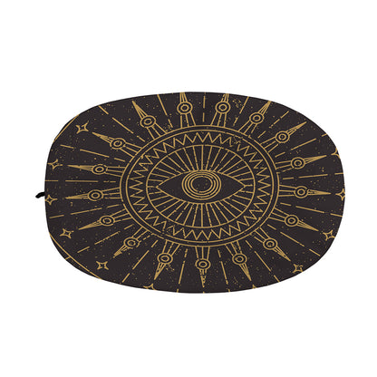Sun All Seeing Eye Print Car Side Mirror Covers