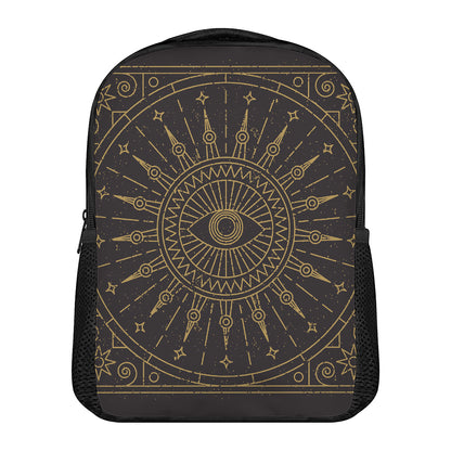 Sun All Seeing Eye Print Casual Backpack