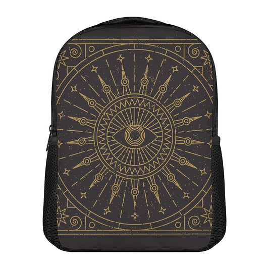Sun All Seeing Eye Print Casual Backpack