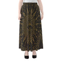 Sun All Seeing Eye Print Chiffon Maxi Skirt