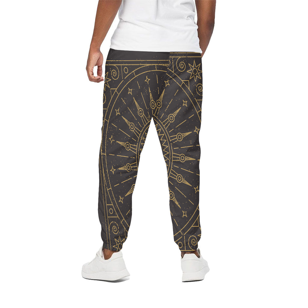 Sun All Seeing Eye Print Cotton Pants