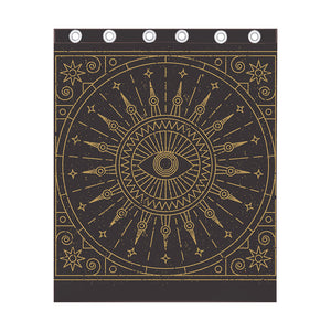 Sun All Seeing Eye Print Curtain