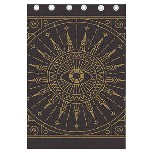 Sun All Seeing Eye Print Curtain