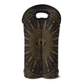 Sun All Seeing Eye Print Double Neoprene Wine Tote
