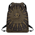 Sun All Seeing Eye Print Drawstring Backpack