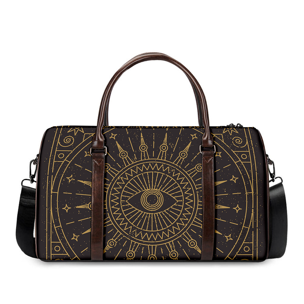Sun All Seeing Eye Print Duffle Bag