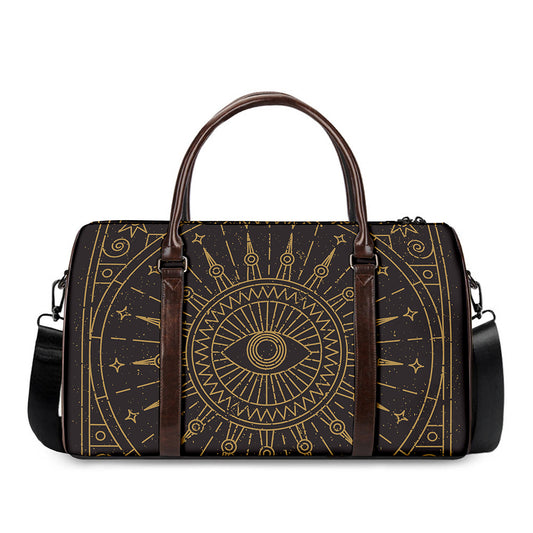 Sun All Seeing Eye Print Duffle Bag
