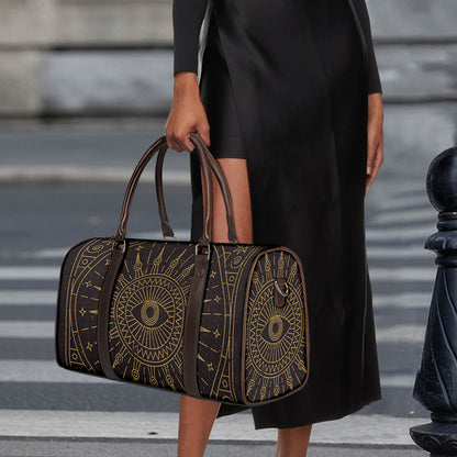 Sun All Seeing Eye Print Duffle Bag