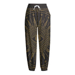 Sun All Seeing Eye Print Fleece Lined Knit Pants