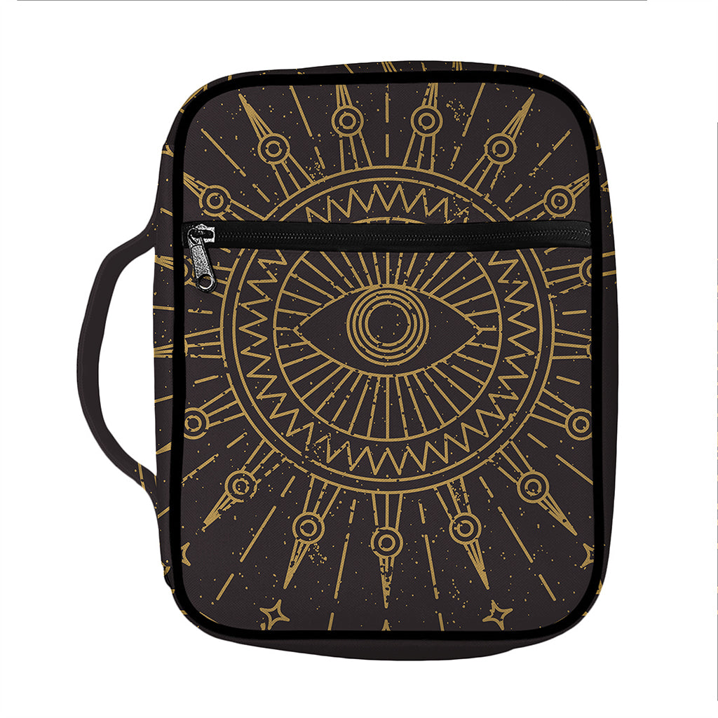 Sun All Seeing Eye Print Front Pocket Bible Bag