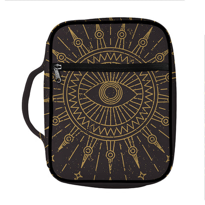Sun All Seeing Eye Print Front Pocket Bible Bag