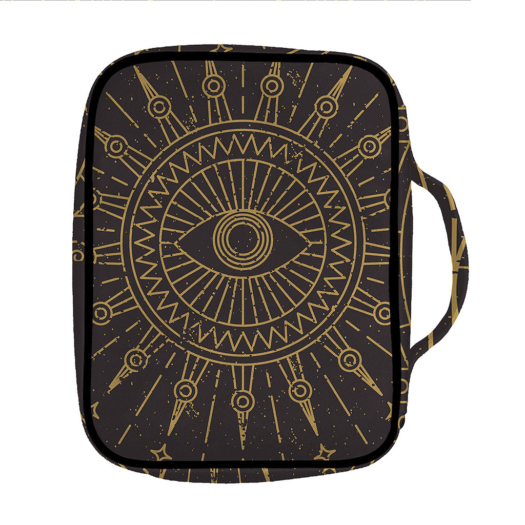 Sun All Seeing Eye Print Front Pocket Bible Bag