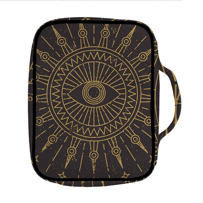Sun All Seeing Eye Print Front Pocket Bible Bag