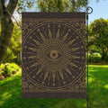 Sun All Seeing Eye Print Garden Flag