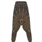 Sun All Seeing Eye Print Hammer Pants