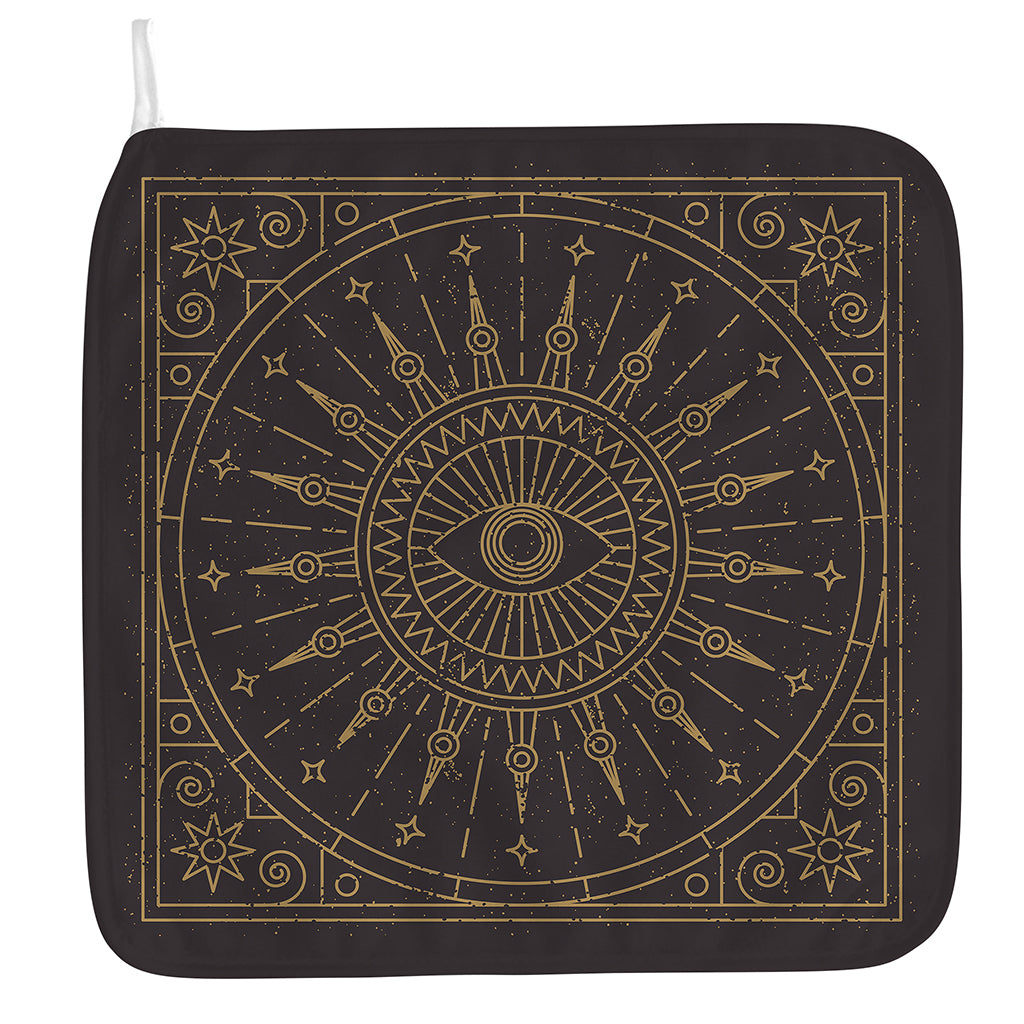 Sun All Seeing Eye Print Hand Towel