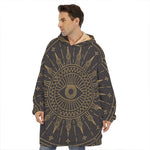 Sun All Seeing Eye Print Hoodie Blanket