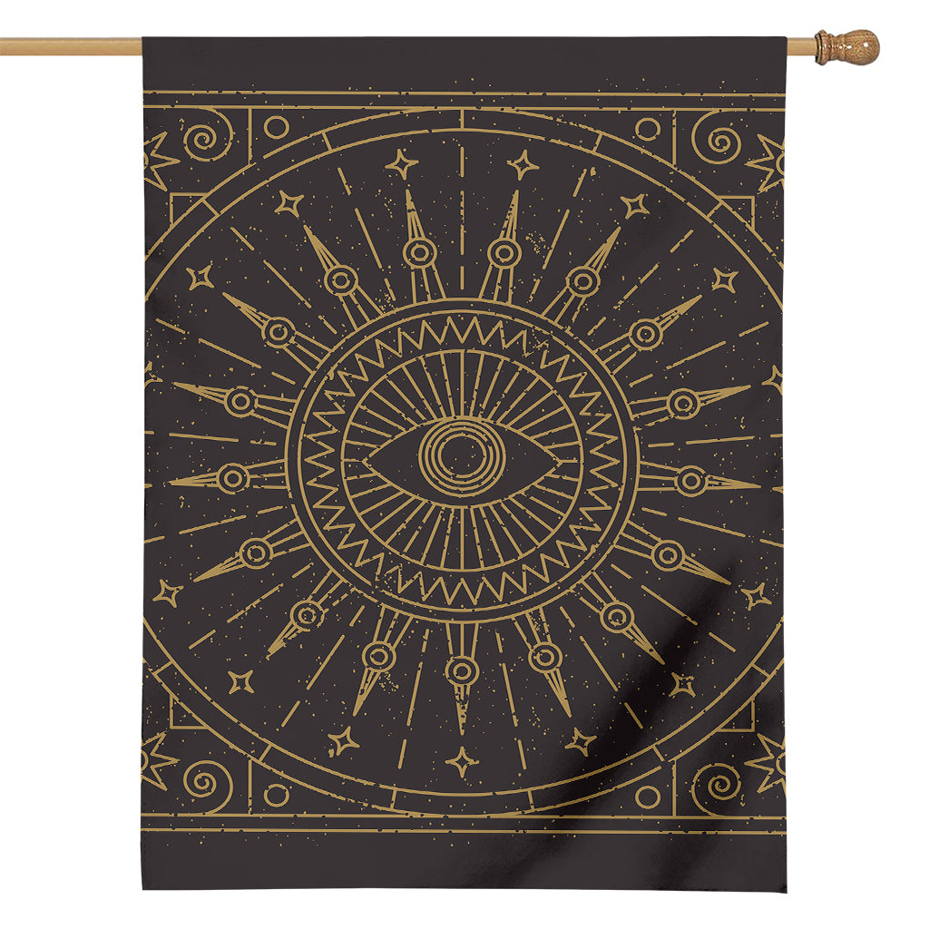 Sun All Seeing Eye Print House Flag