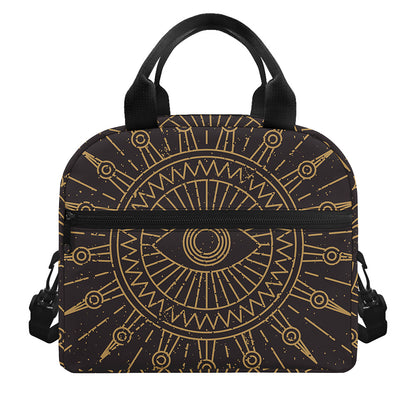 Sun All Seeing Eye Print Insulated Lunch Bag