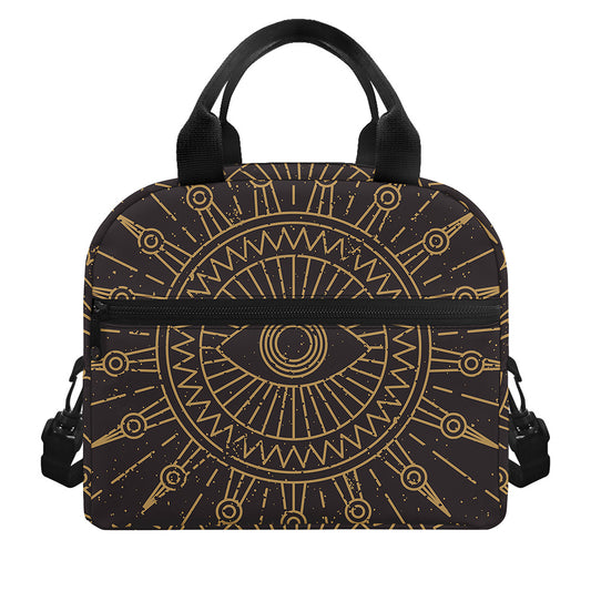 Sun All Seeing Eye Print Insulated Lunch Bag