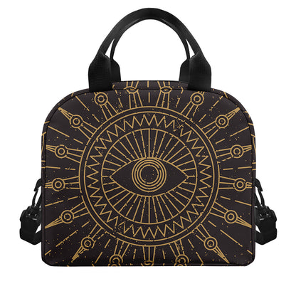 Sun All Seeing Eye Print Insulated Lunch Bag