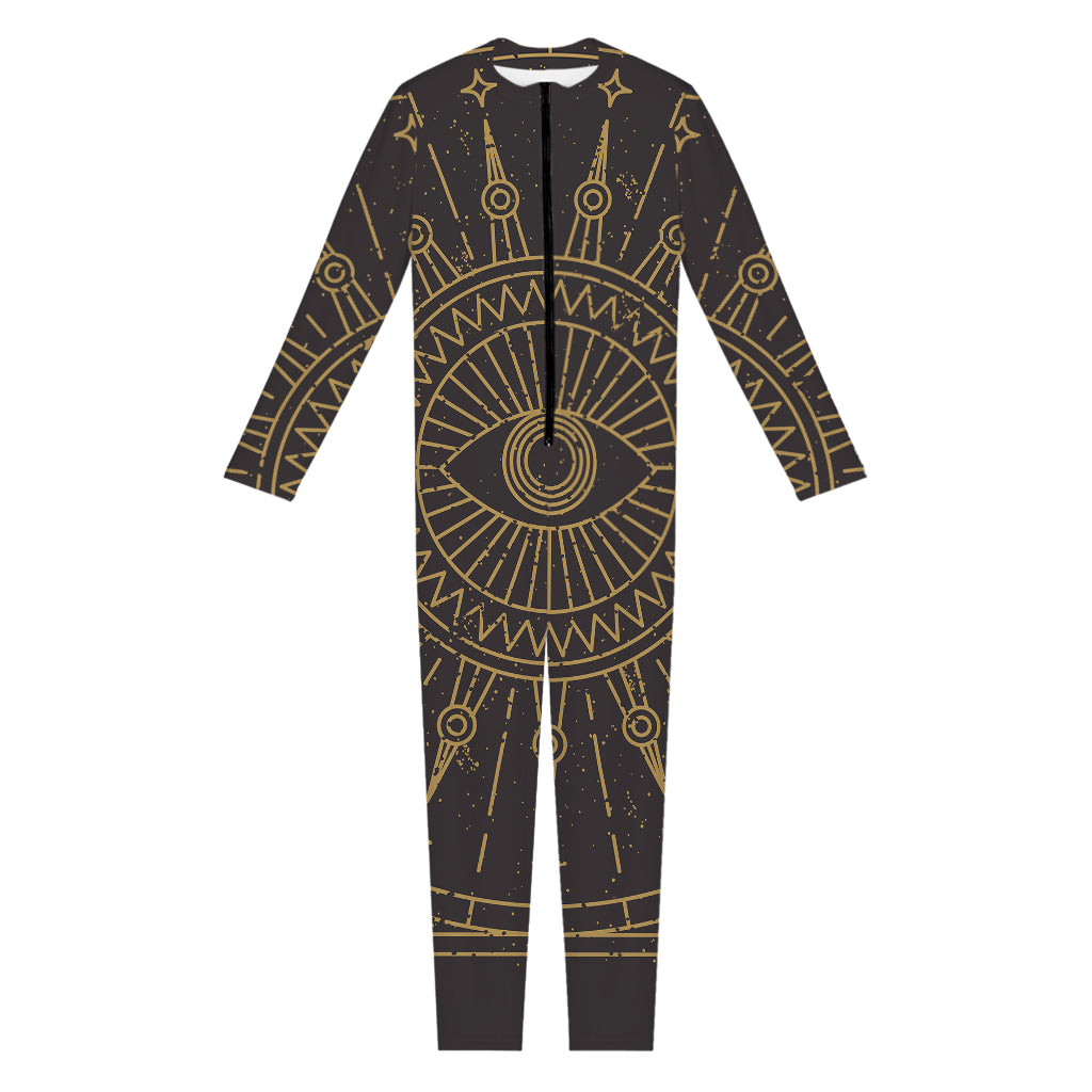 Sun All Seeing Eye Print Jumpsuit