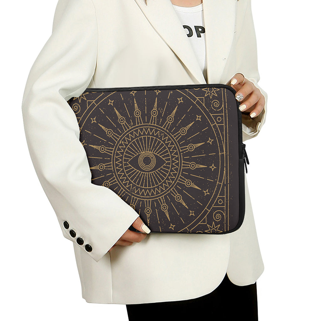 Sun All Seeing Eye Print Laptop Sleeve