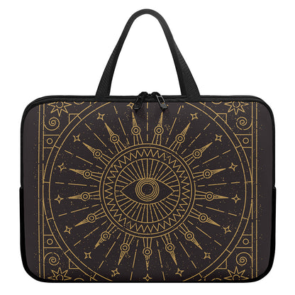 Sun All Seeing Eye Print Laptop Sleeve With Handle