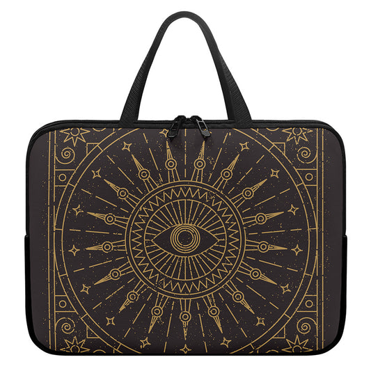 Sun All Seeing Eye Print Laptop Sleeve With Handle