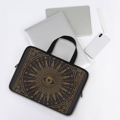 Sun All Seeing Eye Print Laptop Sleeve With Handle