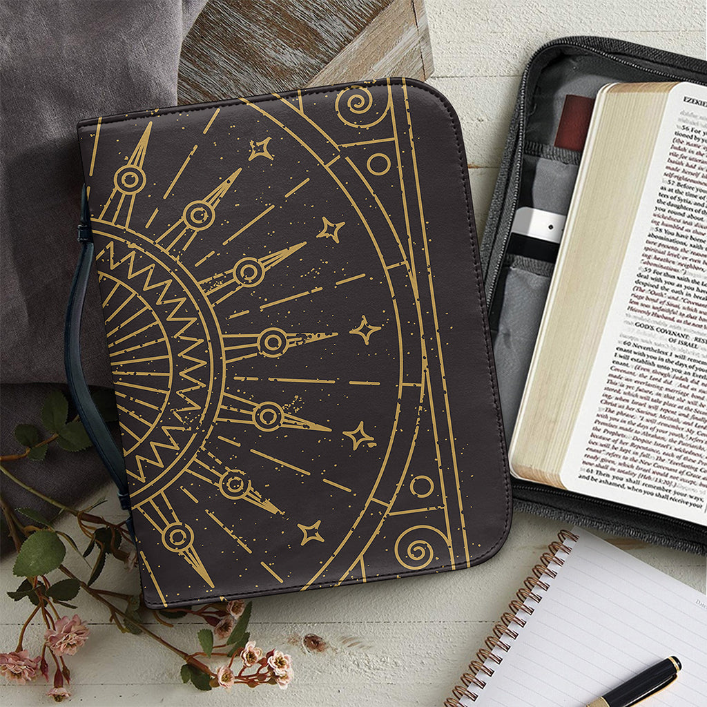 Sun All Seeing Eye Print Leather Bible Cover