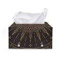 Sun All Seeing Eye Print Leather Tissue Box Cover