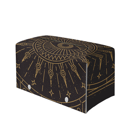 Sun All Seeing Eye Print Leather Tissue Box Cover