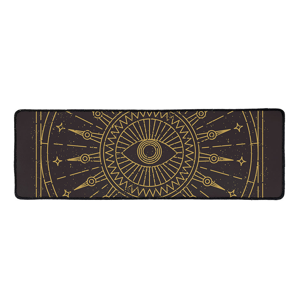 Sun All Seeing Eye Print Long Kitchen Mat