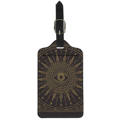 Sun All Seeing Eye Print Luggage Tag