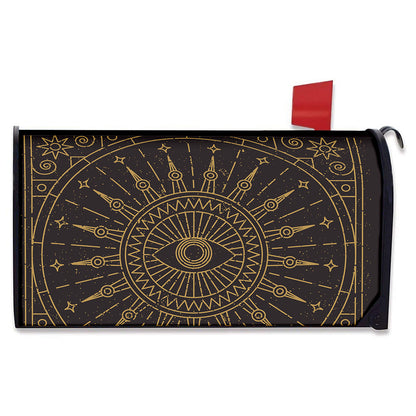 Sun All Seeing Eye Print Mailbox Cover