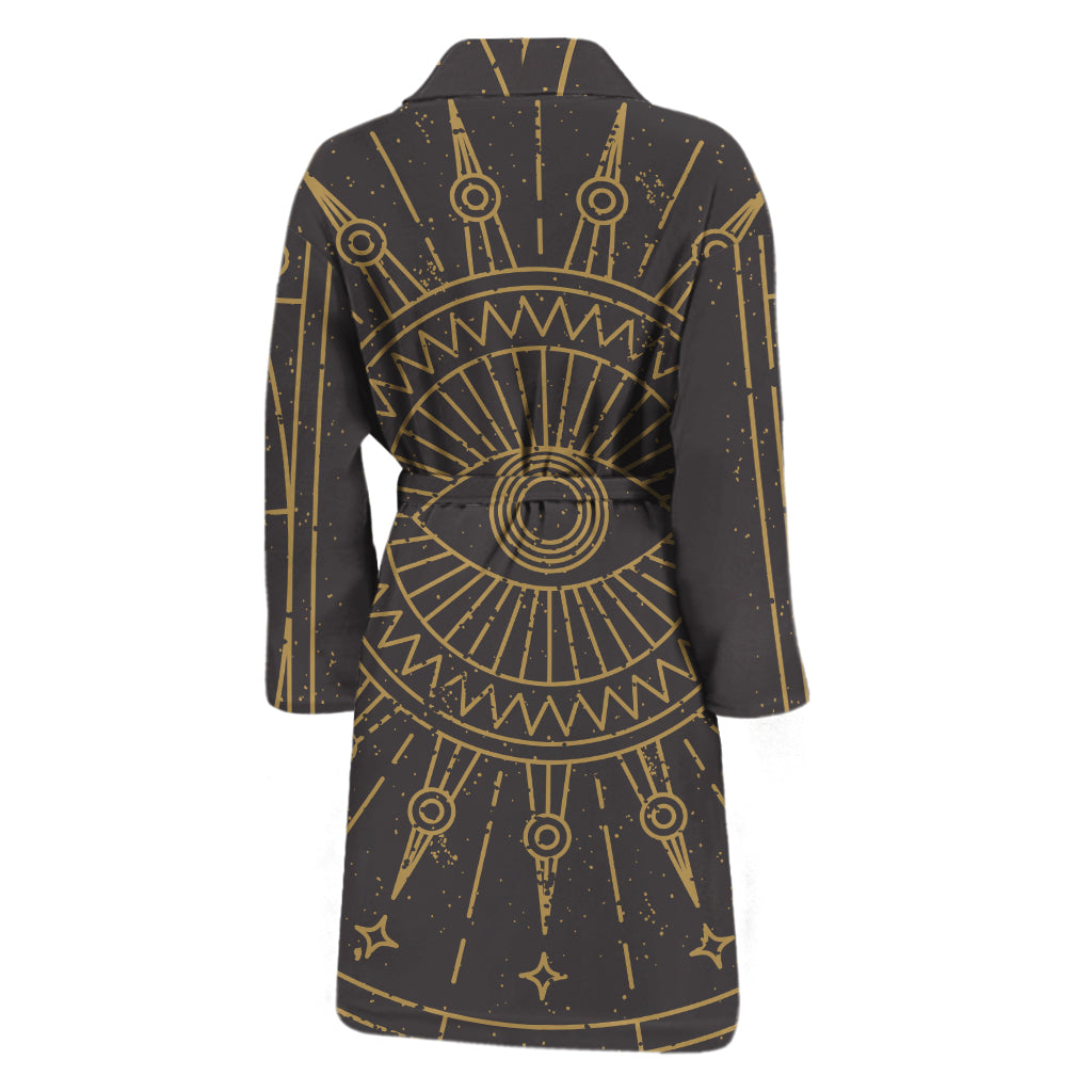 Sun All Seeing Eye Print Men's Bathrobe